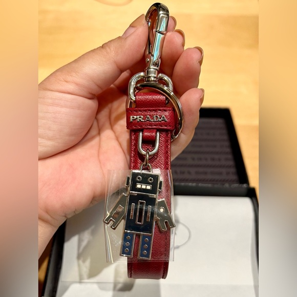 Prada Saffiano Leather Keychain Robot - Picture 2 of 7